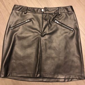 Black Leather Skirt